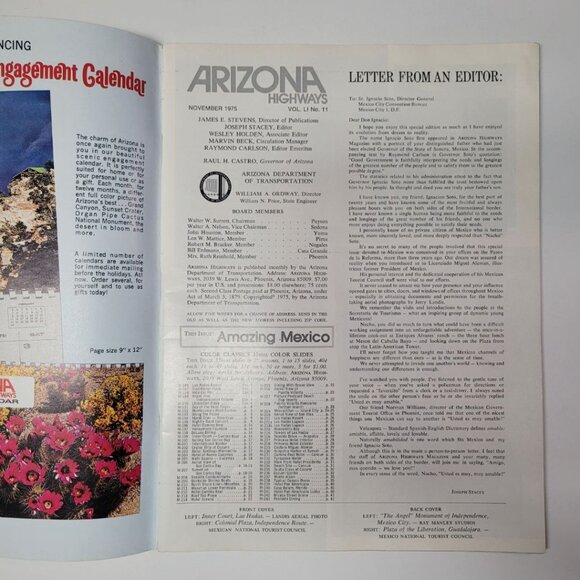Arizona Highways Magazine November 1975 Vintage Photos Scenery Mexicaltitan Art - Picture 3 of 10